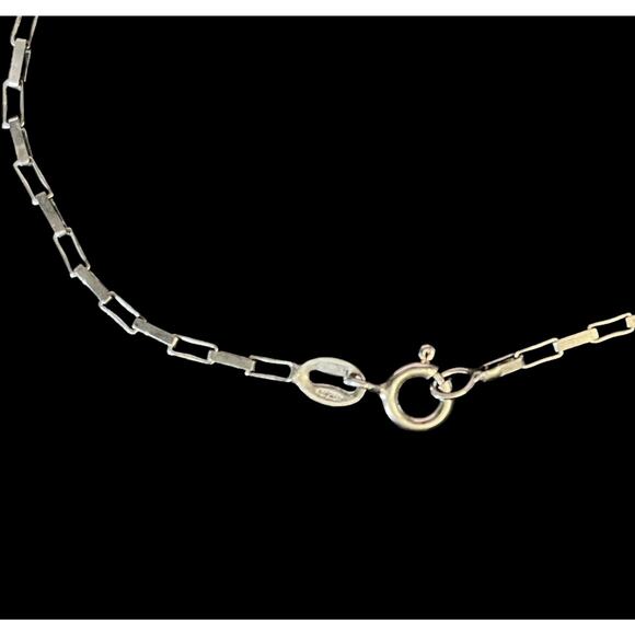 VTG Arezzo Italy Square Link 925 STERLING SILVER BRACELET 7" Signed Star 560 AR - Picture 4 of 7